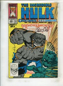 INCREDIBLE HULK #364 (4.0) SIGNED BY PETER DAVID & WALT SIMONSON! 1989