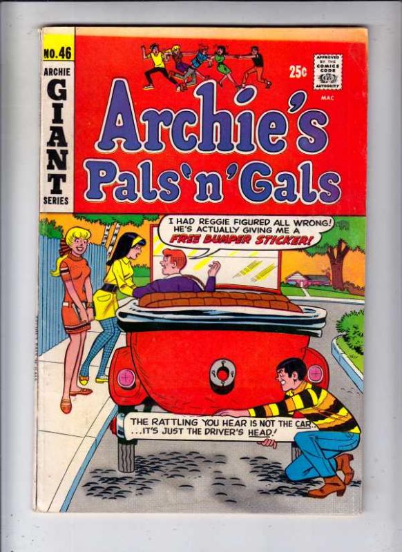 Archie's Pals 'n' Gals #46 (Jun-68) VG+ Affordable-Grade Archie, Betty, Veron...