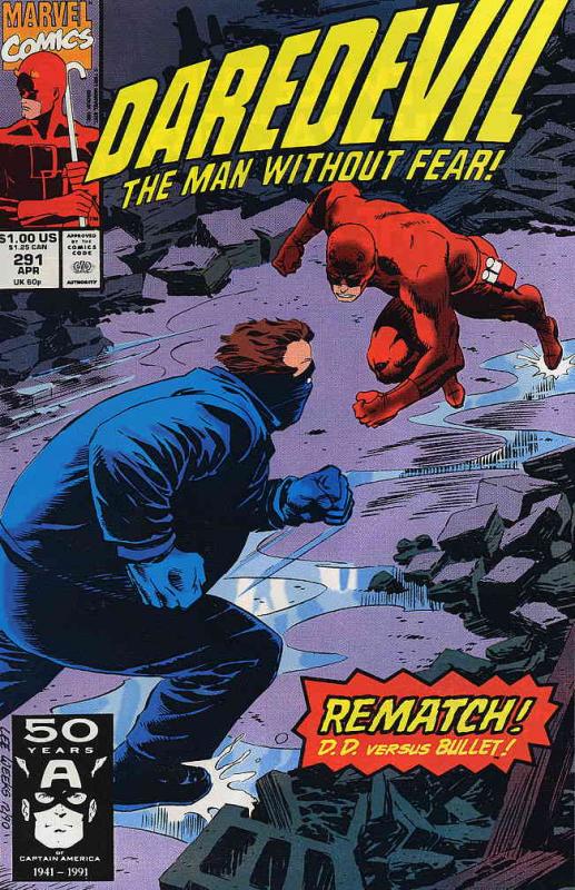 Daredevil #291 VF ; Marvel | Bullet