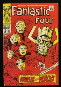 Fantastic Four #75 VG+ 4.5 Silver Surfer Galactus! Jack Kirby Cover!