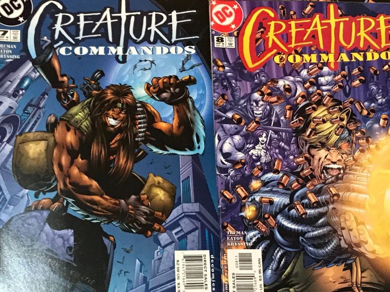 CREATURE COMMANDOS#1-8 NM LOT 2000  DC COMICS 