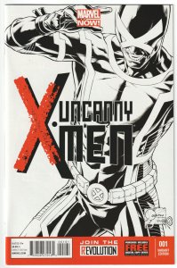 Uncanny X-Men #1 Quesada Sketch Cover (2013) 1:150 Variant Cover