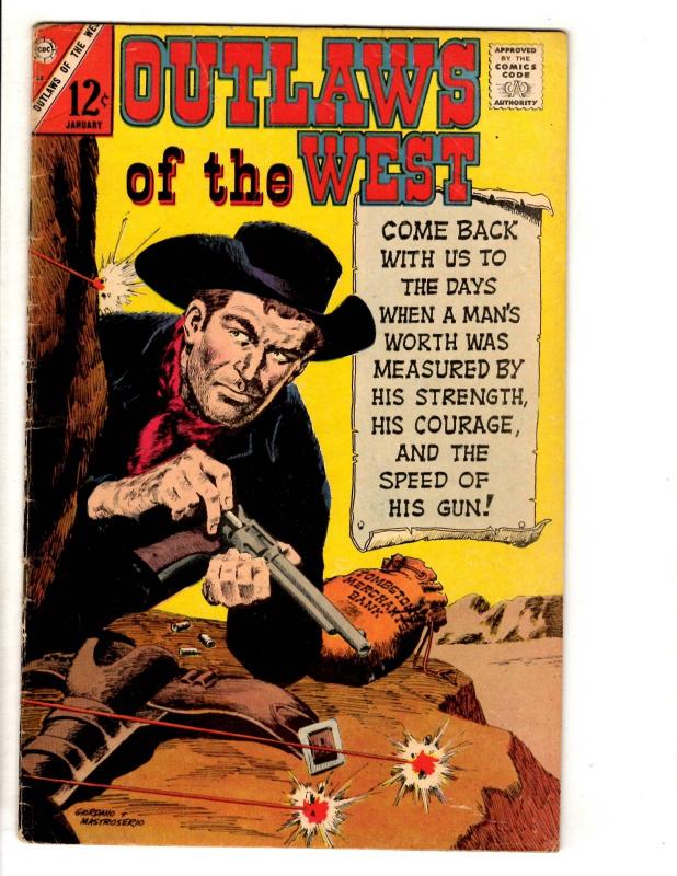 Lot Of 7 Outlaws Of The West Charlton Comic Books # 54 56 57 59 61 62 69  JL40