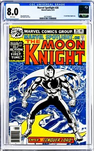 Marvel Spotlight #28 (1976) CGC Graded 8.0 -  1st Solo Moon Knight Story