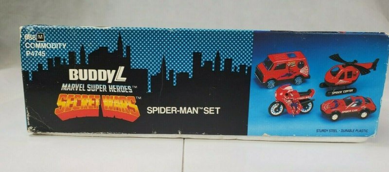 1984 Marvel Spider-Man Secret Wars Brute Steel Vehicle Set Buddy L