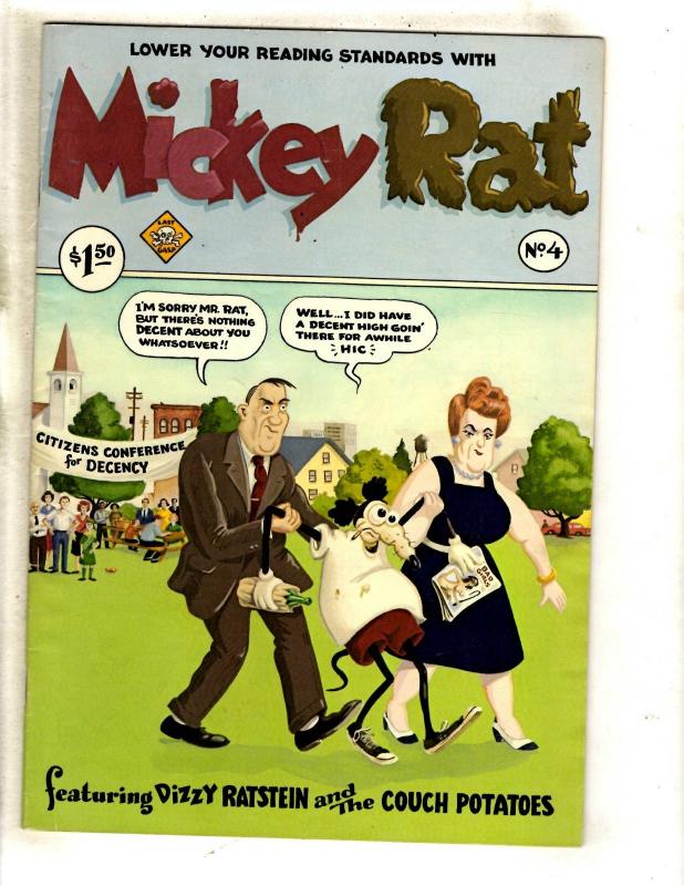 Mickey Rat # 4 VF- Underground Comic Book Last Gasp Dizzy Ratstein Couch Pot FM4