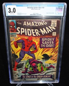 Amazing Spider-Man #40 (CGC 3.0) The End of The Green Goblin - 1966