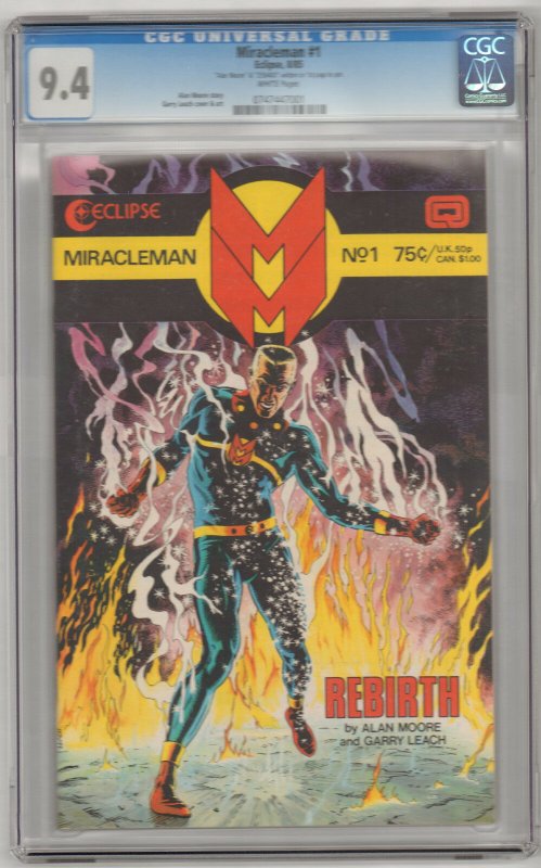 Miracleman GOLD EDITION #1 359/400 WITH COA CGC 9.4 NM 1985 Eclipse Alan Moore~