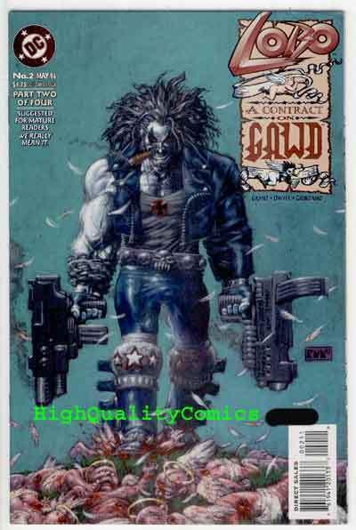 LOBO CONTRACT ON GAWD #2, NM+, Alan Grant, St Lobo, Hell, more Lobo in store