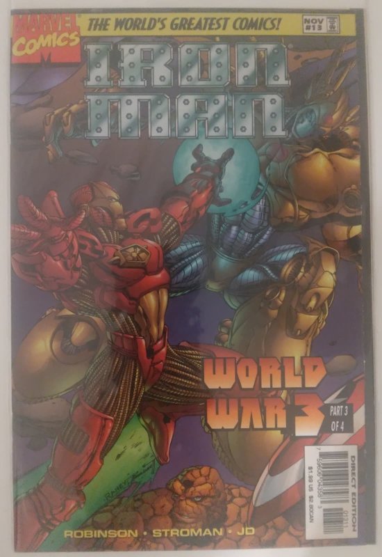 Iron Man #13 Direct Edition (1997) FN (Heroes Reborn: World War 3 pt 3)