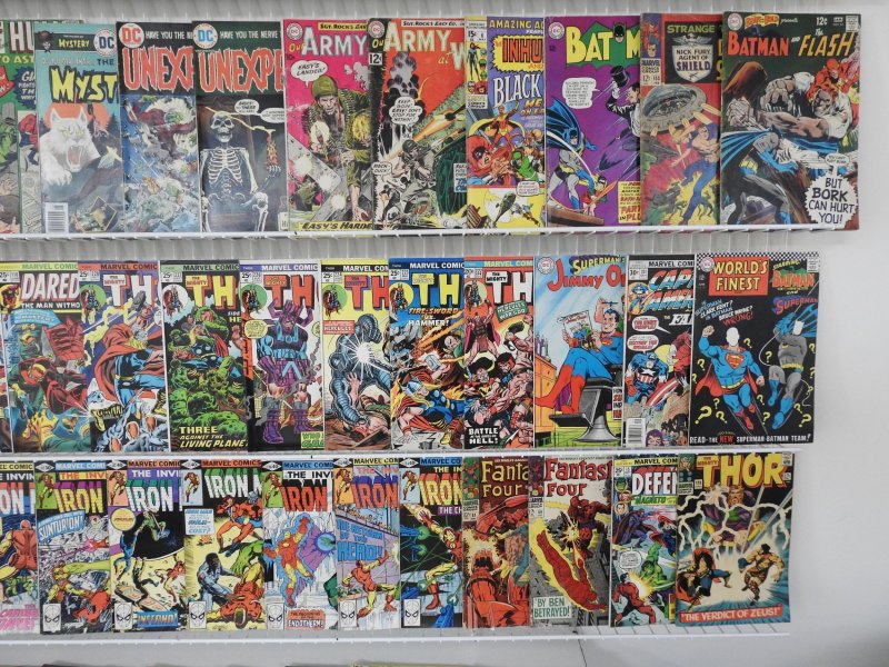 Huge Lot 170+ Silver/Bronze Comics W/ Daredevil, Iron Man, Thor, +More! See Desc