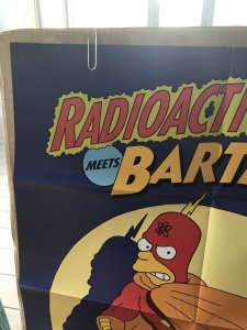 RADIOACTIVE MAN & BARTMAN BONGO SIMPSONS Folded Promo Poster : 1993 NM 20” x 26”