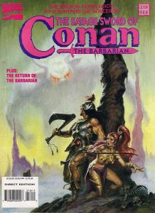 Savage Sword of Conan #218 VF ; Marvel |