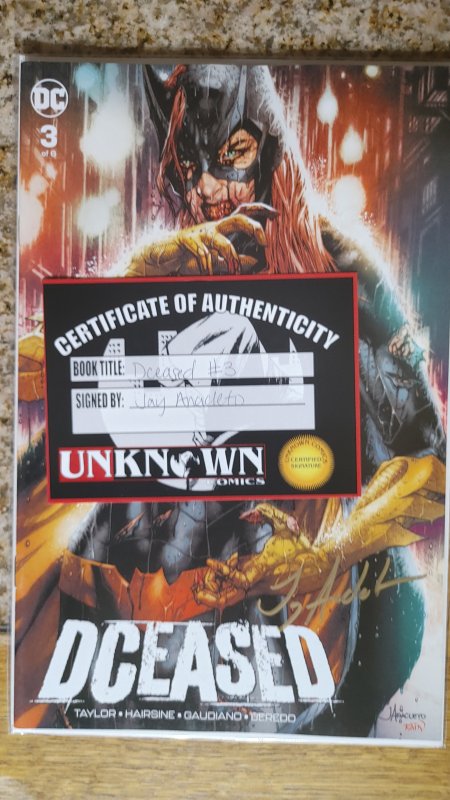DCeased 3 Unknown Comics Jay Anacleto Exclusive Signed With COA