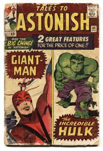 TALES TO ASTONISH #60 comic book-1964-HULK-KIRBY-SILVER AGE-MARVEL-g-