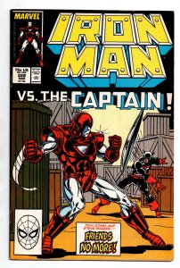 Iron Man #228 - vs Captain America - Armor Wars - 1988 - VF