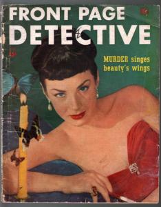 Front Page Detective-2/1949-Dell-provocative woman cover-lurid pulp thrills-G