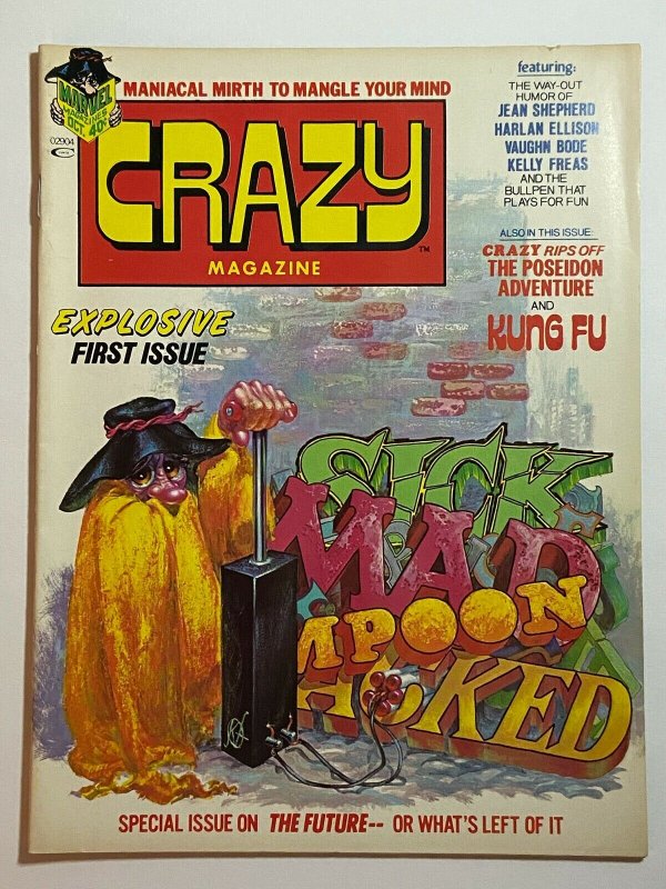 Crazy Magazine #1 Kelly Freas Cover Marv Wolfman Herb Trimpe 1973 Marvel Mag