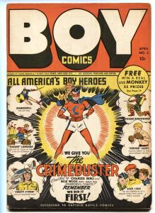 Boy Comics #3 1942-First issue-1st CRIMEBUSTER-IRON JAW-HTF