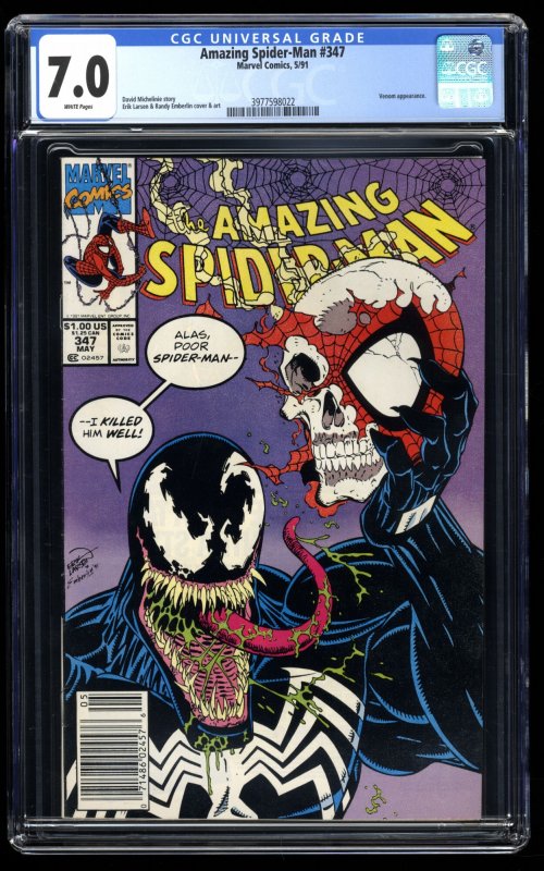 Amazing Spider-Man #347 CGC FN/VF 7.0 Newsstand Variant