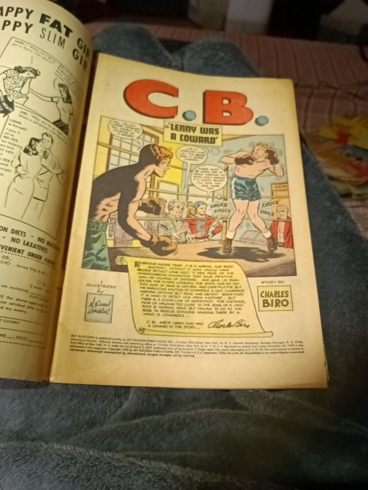 1950 Boy Illustories Comic Book 57 Golden Age Charles Biro Superhero ...