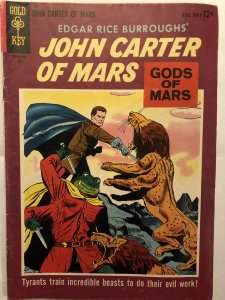 John Carter of Mars#2,1964! VG, A wild beast on beast cover!