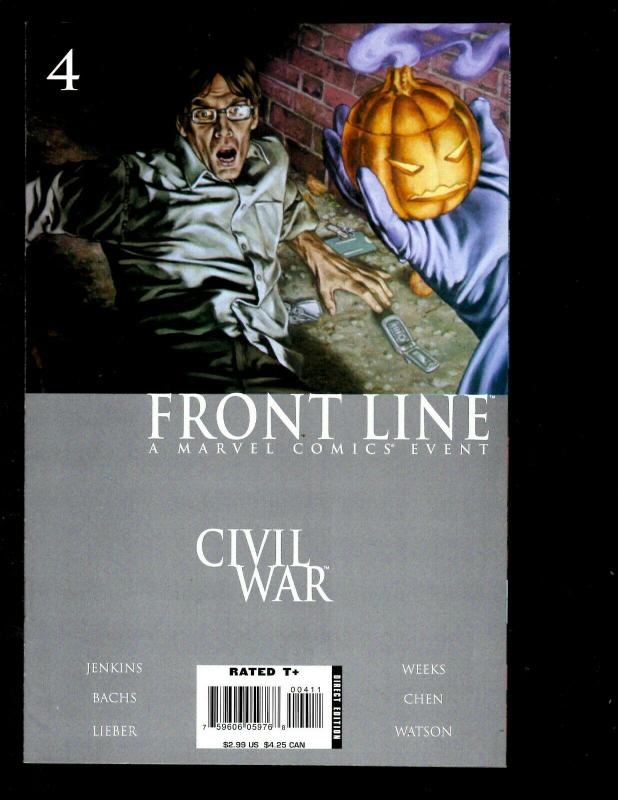 11 Front Line Civil War Marvel Comics # 1 2 3 4 5 6 7 8 9 10 Sketchbook RP2