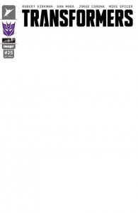 Transformers #25 Cvr H Purple Logo Blank Sketch Decepticon Var Image Comics Book