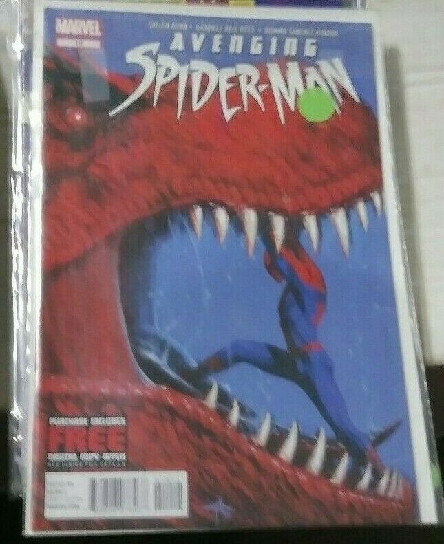 avenging spider-man # 14 2013 marvel devil dinosaur moon boy savage land