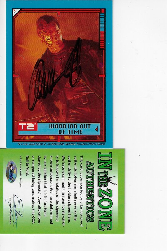 1991 Topps Terminator 2: Judgement Day Stickers #30 - ARNOLD AUTOGRAPH