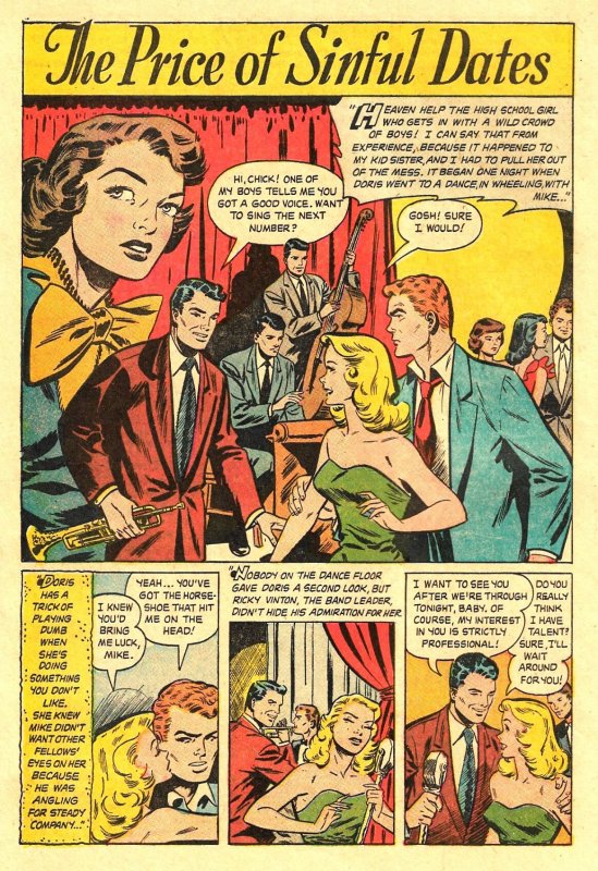 TEEN-AGE TEMPTATIONS #8 (June1954) 4.5 VG+  Gorgeous MATT BAKER artwork!