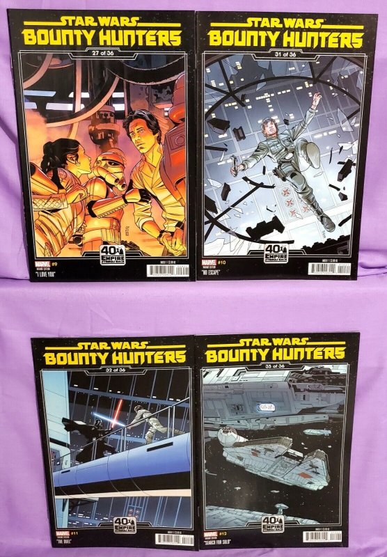 Star Wars BOUNTY HUNTERS #9 - 12 Empire Strikes Back Covers Marvel Comics