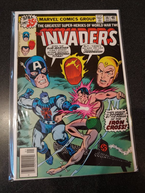 THE INVADERS #36 BRONZE AGE HIGH GRADE VF/NM