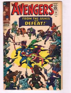 Avengers # 24 FN Marvel Silver Age Comic Book Iron Man Captain America Thor J30