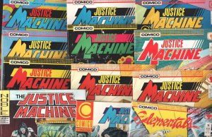 Justice Machine Comic Lot #  1980's - Comico, ,Noble  -VF - Comic Book