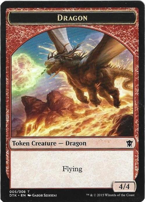 Magic the Gathering: Dragons of Tarkir - Dragon Token | Comic Collectibles  - Trading Cards - Magic the Gathering / HipComic