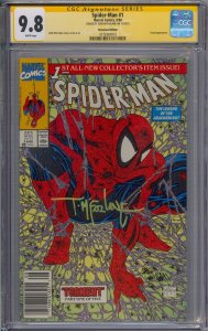 SPIDER-MAN #1 CGC 9.8 LIZARD SS SIGNED TODD MCFARLANE NEWSSTAND WHITE PAGES 7013