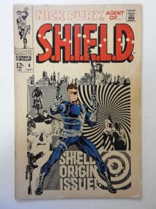 Nick Fury, Agent of SHIELD #4  (1968) VG- Condition! Moisture stain