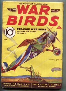 War Birds 6/1933-Rare aviation pulp-Nieuport Triplane cover-HIGH GRADE-VF