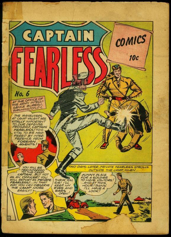 Captain Fearless #6 1944- Holyoke one shot- Alias X- G