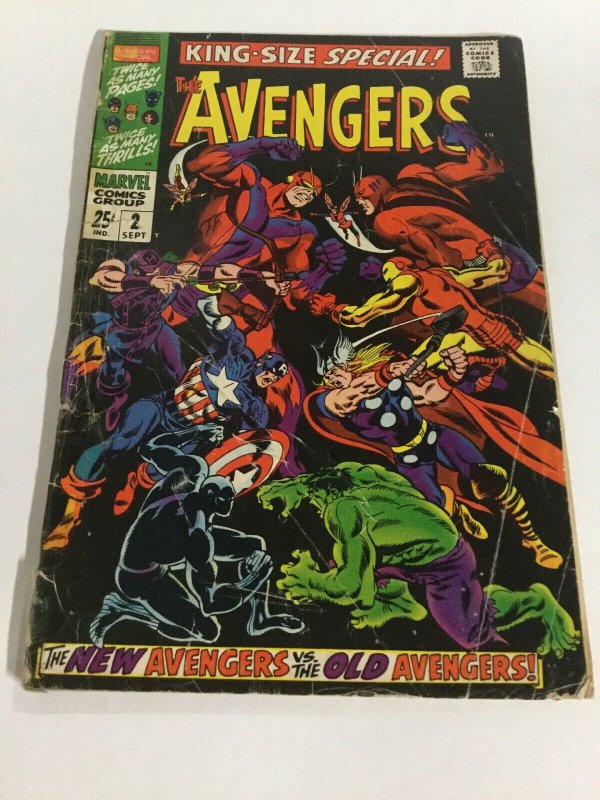 Avengers King Size Special 2 Gd Good 2.0 Tape On Spine Marvel Silver Age