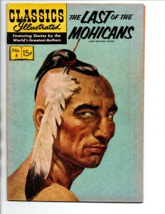 Classics Illustrated #4 - Last of the Mohicans - James Fenimore Cooper -1969- FN