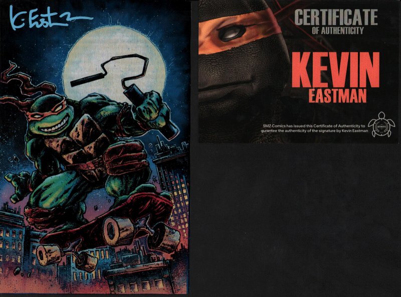 TMNT #80 Metal Cover Signed by Kevin Eastman - COVER ONLY - With COA - 2018