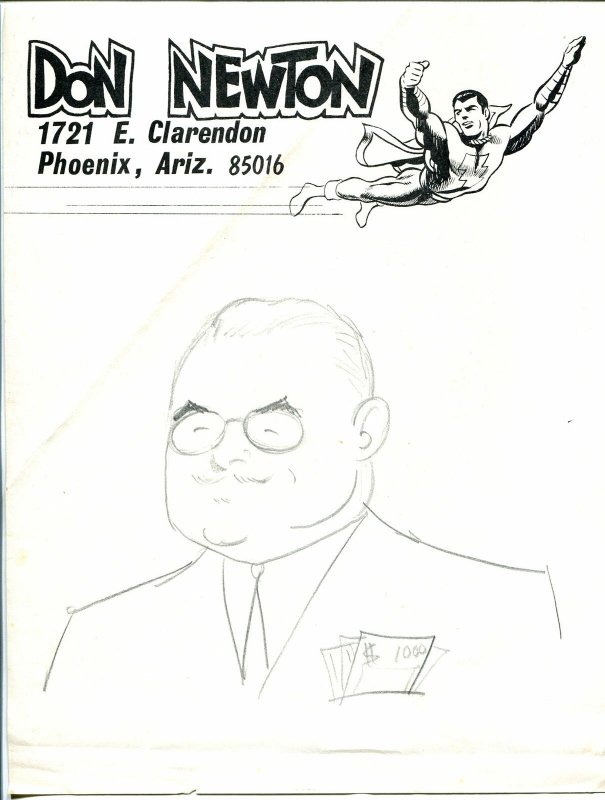 Don Newton Original Pencil Art-Sterling Morris-1973-