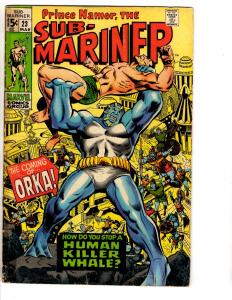 Prince Namor Sub-Mariner # 23 VG Marvel Comic Book Avengers Defenders RH2