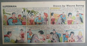 Superman Sunday Page #1132 by Wayne Boring from 6/25/1961 Size ~7.5 x 15 inches