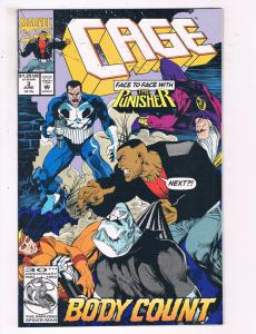 Cage #3 VF Marvel Comics Luke Cage TV Show Comic Book Punisher June 1992 DE22