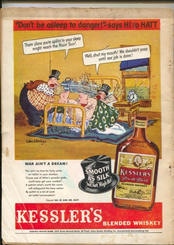 Argosy 11/1943-Popular-Rafael DeSoto cover-pulp thrills-bed-sheet format-Don ...