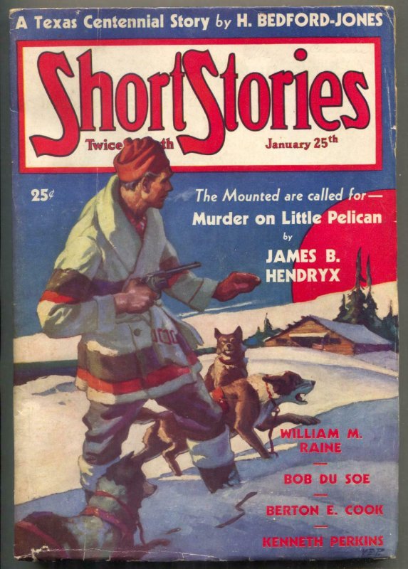 Short Stories Pulp January 25 1936- Murder on Little Pelican VG-