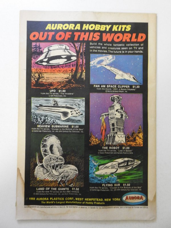 Superman #211 (1968) GD/VG Condition moisture damage